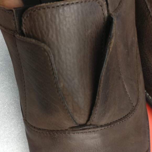 CHOCOLATE BROWN Laceless 100%LEATHER  ALMOND-TOE OXFORD  StressFree NO LACES,New - Picture 8 of 11